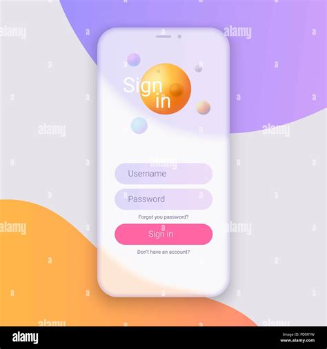 Sign In Screen Clean Mobile Ui Design Concept Login Application With
