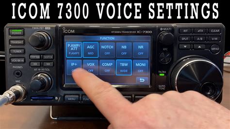 Icom Ic 7300 Settings For Ssb Voice Youtube