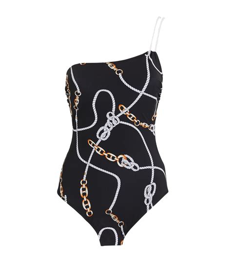 Gottex Black Chain Print Swimsuit Harrods Uk