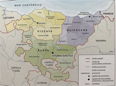 Mapa Pais Vasco Provincias Actualizado Febrero 2024