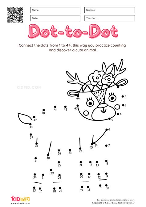 Dot To Dot Worksheets 1 20 Worksheets For Kindergarten
