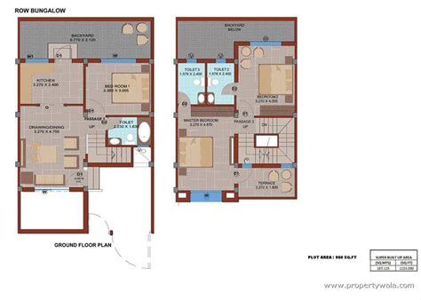 Row House Plans India Housing Floor Plan Home Building Plans 6950