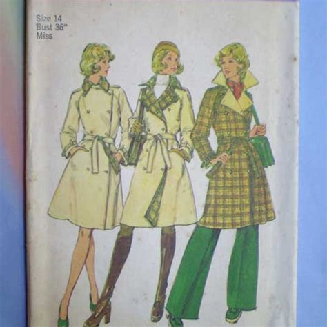 70s Coat Pattern Etsy