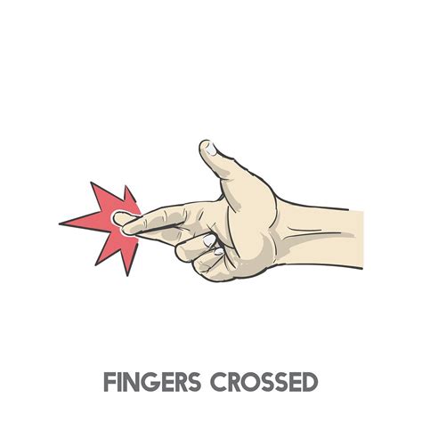 Cross Your Fingers Idiom Vector Premium Vector Rawpixel