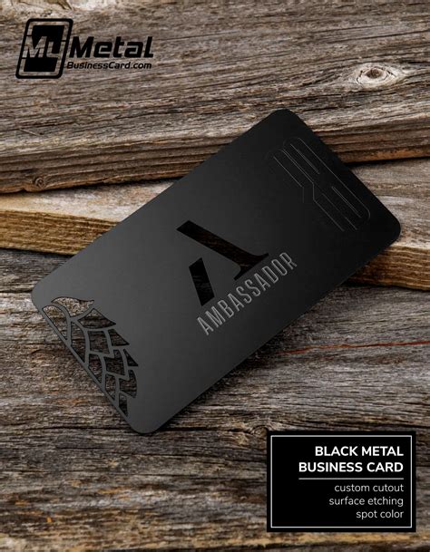 Our Most Sophisticated And Luxurious Metal Business Card Type Black Metal Business Cards Are