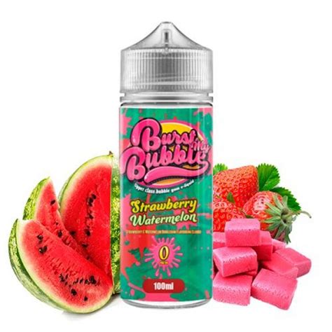 Burst My Bubble Strawberry Watermelon Bubblegum 100ml Shortfill Din