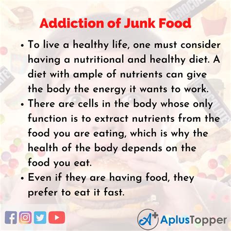 Essay On Addiction Of Junk Food Addiction Of Junk Food Essay For
