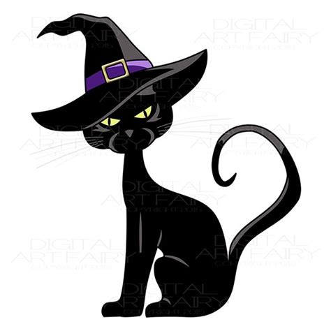 Clipart Celebration Halloween 120 Cat In Witch Hat