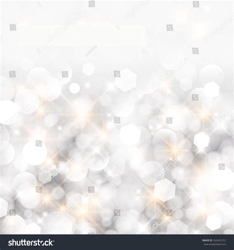 Glittery Lights Silver Abstract Christmas Background Stock Illustration