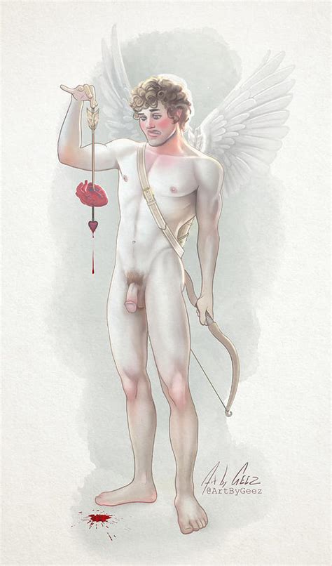 Cupid Nude Shot Through The Heart Digital Art By Gabriel Gatton Pixels