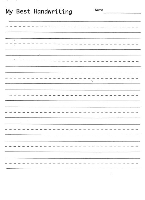 Handwriting Paper Printable Blank Handwriting Worksheets Printable