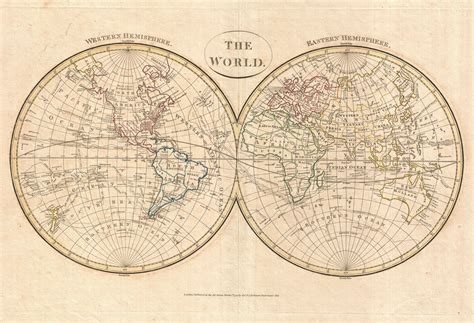 File1799 Cruttwell Map Of The World In Hemispheres Geographicus