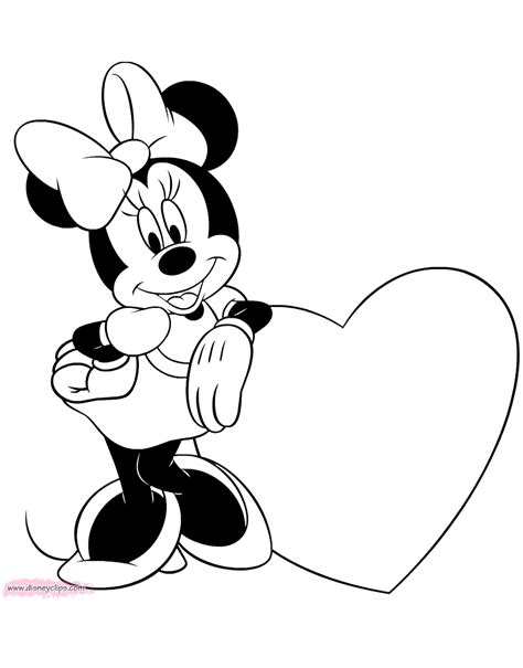 Minnie Mouse Valentines Coloring Pages Thousand Of The Best Printable