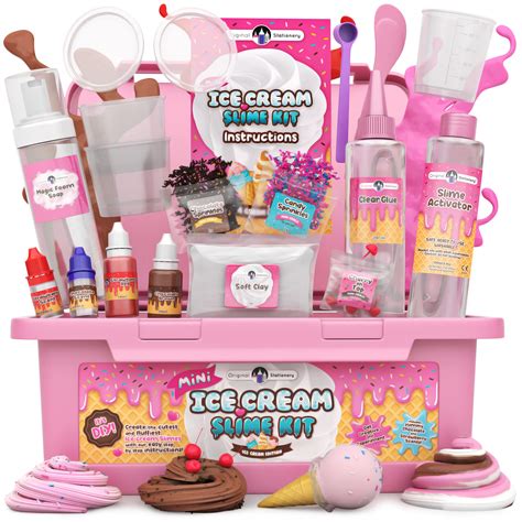 Original Stationery Mini Slime Kit For Girls Ice Cream Edition All