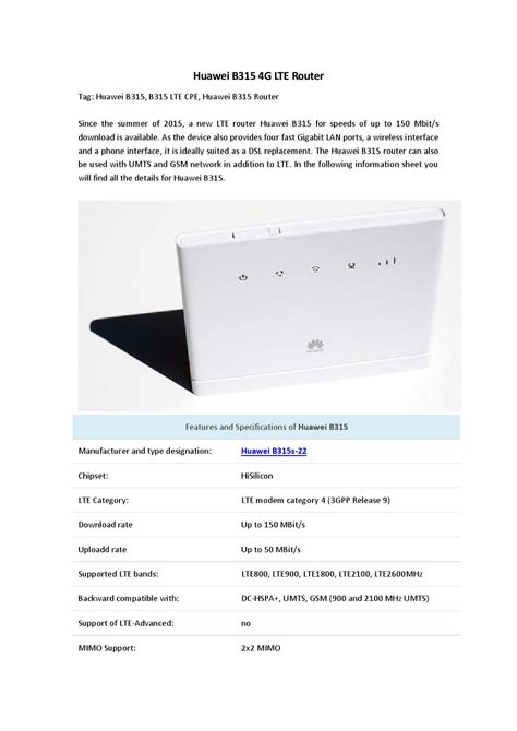 View and download huawei b315 setup manual online. Huawei b315 4g lte router by Lte Mall - Issuu
