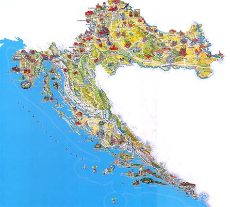 Croatia to relax restrictions for people with eu digital covid certificatesnew epidemiologicial measures will enter into force in croatia on 1 july, under which events involving people with digital eu. Large tourist illustrated map of Croatia. Croatia large tourist illustrated map | Vidiani.com ...