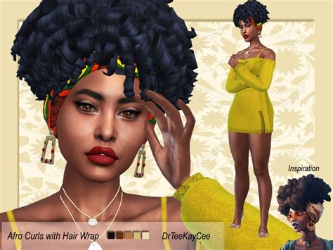 Sims 4 — Afro Curls With Hair Wrap By Drteekaycee — Inspired Through