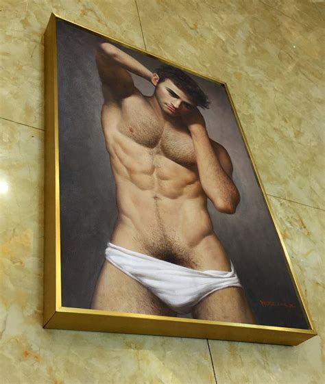 Buy Framed Male Nude Art Prints From Original Oil Painting Canvas