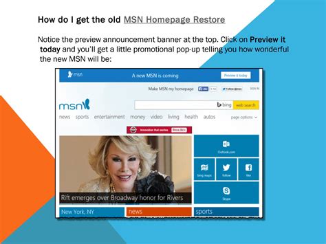 18OO6749312 Restore Msn Homepage How Do I Restore My Msn Homepage