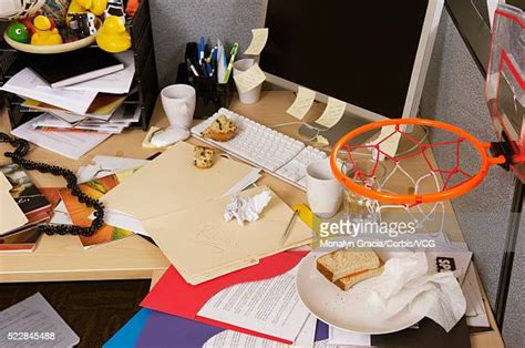 Messy Office Cubicle Photos And Premium High Res Pictures Getty Images