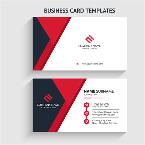Modern Business Card Template Stationery Design Flat Design Print
