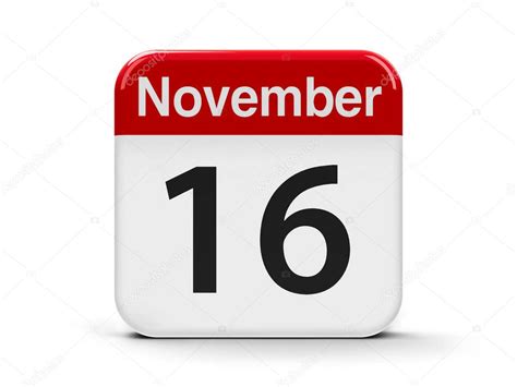 16th November Calendar — Stock Photo © Oakozhan 129825450