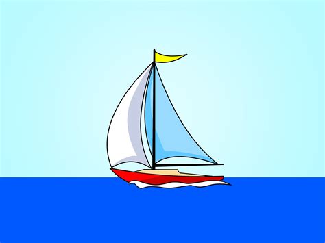 How To Draw A Sailboat 7 Steps With Pictures Wikihow Sailboat