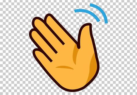 Hand Waving Wave Emoji Png Clipart Area Clip Art Emoji Emojipedia