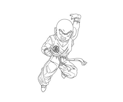Most kids love to color cartoon character. Krillin 4 Coloring | Crafty Teenager