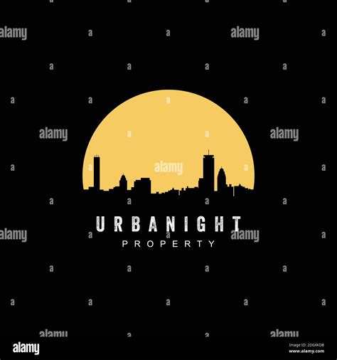 Night City For Real Estate Logo Design Stock Vector Image And Art Alamy
