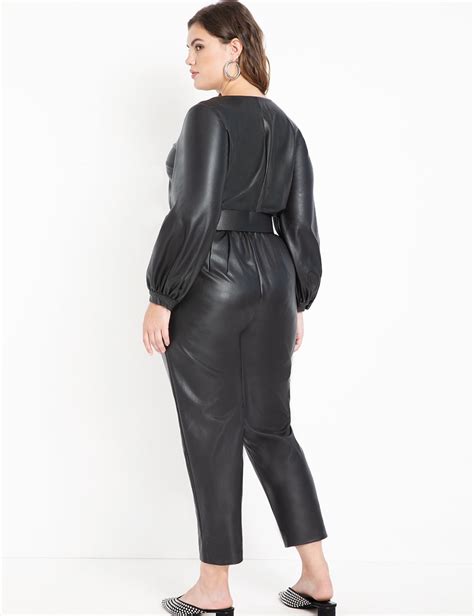 Faux Leather Jumpsuit Womens Plus Size Dresses Eloquii In 2020