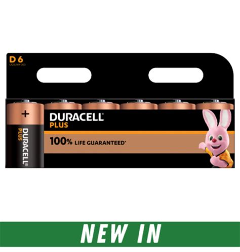 6 X Duracell D Size Plus Power Alkaline Batteries Lr20 Mn1300 Mx1300