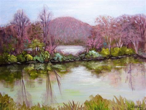 Early Spring Oil Original View On The Chattachooche River Etsy