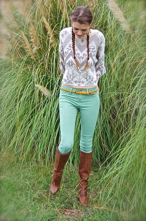 How Cute Is This Free People Cosby Sweater Top Paired With Sage Jeans