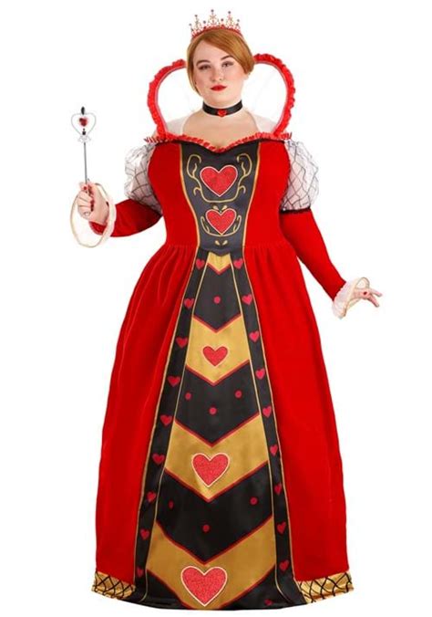 Womens Premium Queen Of Hearts Plus Size Costume
