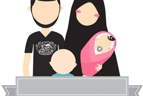 93 Gambar Kartun Ibu Dan Ayah Muslim