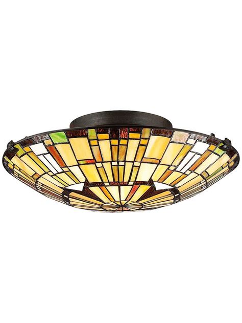 They are versatile, don't require much space, and are available in a multitude of styles and finishes. Reed Stained Glass 17" Flush-Mount Ceiling Light | Tiffany ...