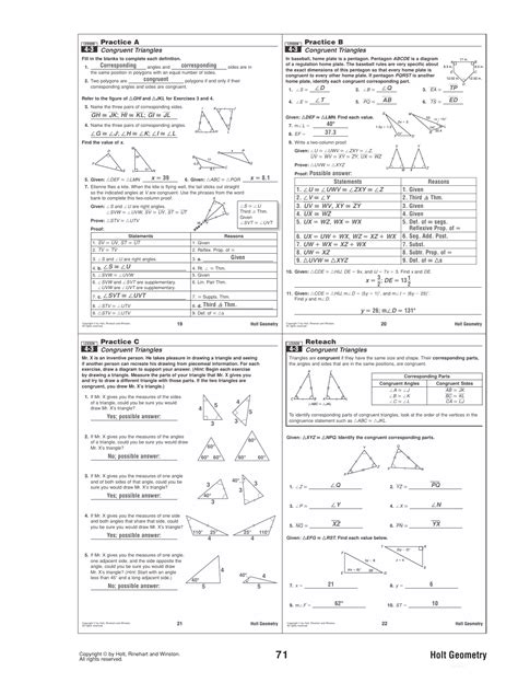 Unit 4 Congruent Triangles Homework 5 Answers 32 Geometry Worksheet Congruent Triangles Answer