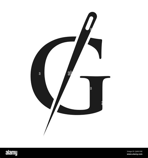 Initial Letter G Tailor Logo Needle And Thread Combination For