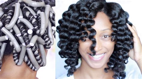 How To Flexi Rod Set On Dry Natural Hair Youtube