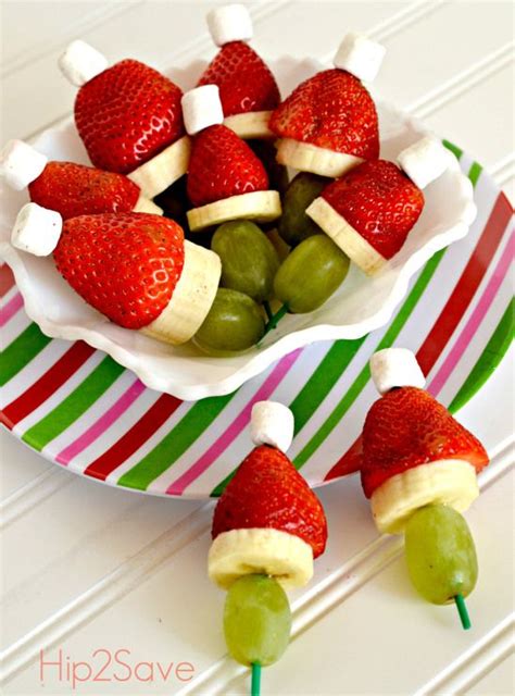 Oh my, these appetizers are great! Grinch Fruit Kabobs (Easy Holiday Snack) | Holiday ...