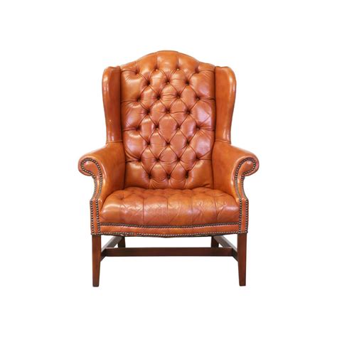 Marcel high back wing chair taupe see below. Brass Tacked Tufted Leather High Back Wing Chairs at 1stdibs