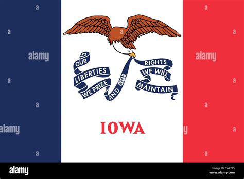 Iowa Flag Vector Illustration United States Of America Stock Vector Image And Art Alamy