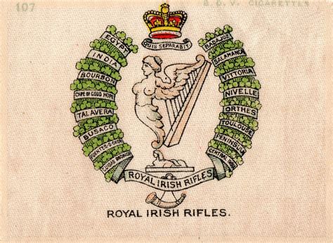 Pin On Irish Regiment Cigarette Silks
