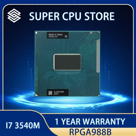 Riginal Intel Core I7 3540m Cpu Pin Socket G2 30ghz 4m Dual Core Sr0x6