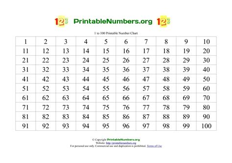 6 Best Images Of Numbers To 50 Chart Printable Printable