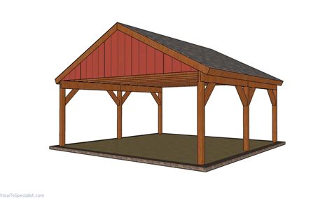 2 Car Carport Free Diy Plans Howtospecialist How To Build Step