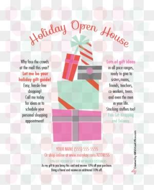 stack  presents mary kay holiday open house flyer