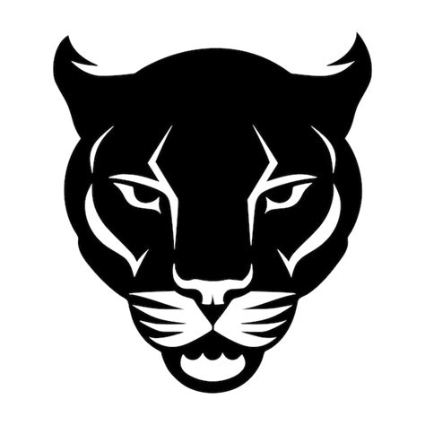 Pantherkopf Wildtierillustration Für Logo Premium Vektor