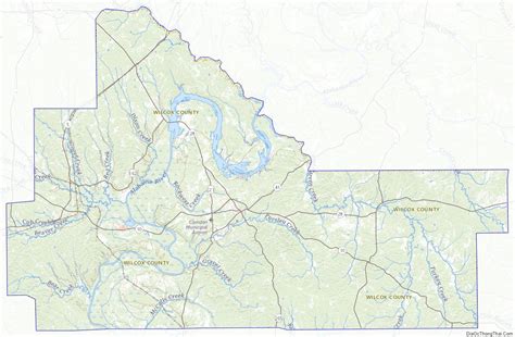 Map Of Wilcox County Alabama